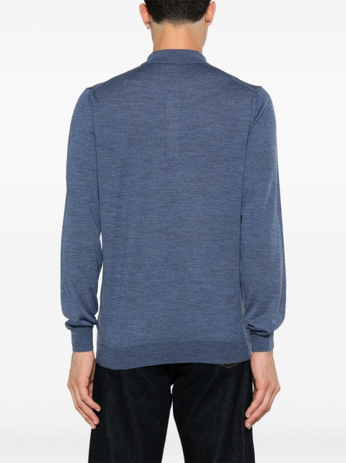 fine-knit polo shirt
